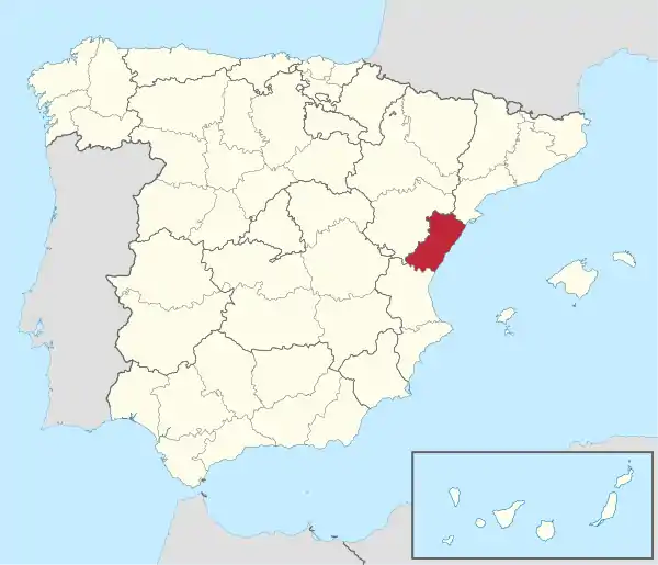Castellon in Spain (plus Canarias).svg