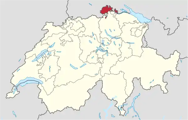 Kanton Schaffhausen in Switzerland.svg