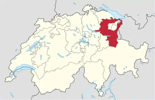 Kanton St. Gallen in Switzerland.svg