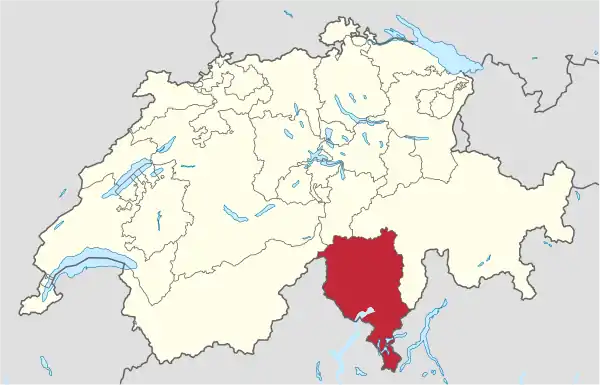 Kanton Tessin in Switzerland.svg