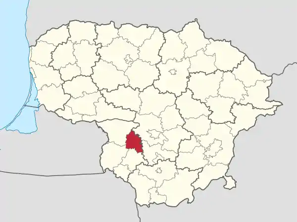 Kazlu Rüda in Lithuania.svg