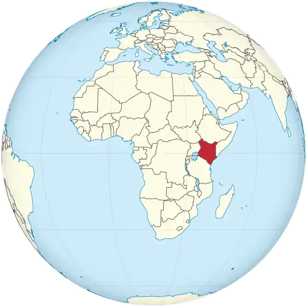 Kenya on the globe (Africa centered).svg