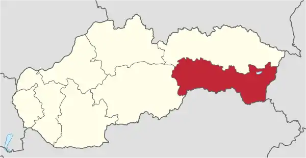Kosicky kraj in Slovakia.svg
