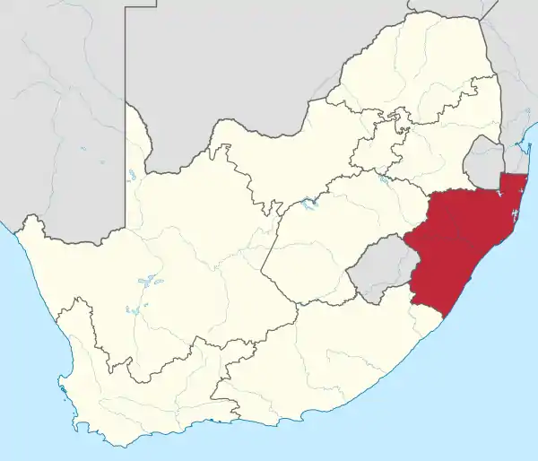KwaZulu-Natal in South Africa.svg