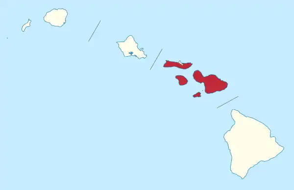 Maui County in Hawaii.svg