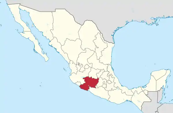 Michoacan in Mexico (location map scheme).svg