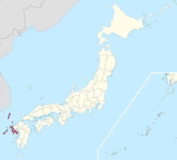 Nagasaki in Japan.svg