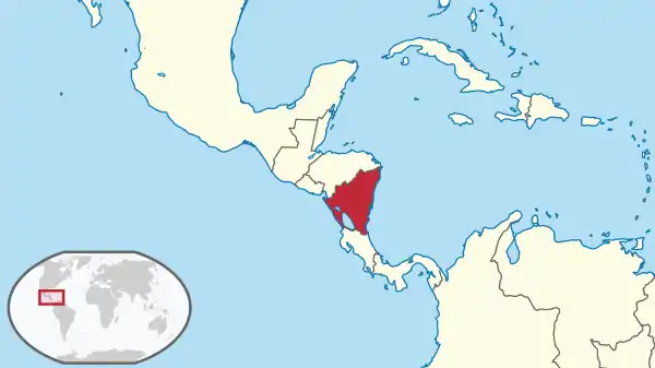 Nicaragua in its region.svg