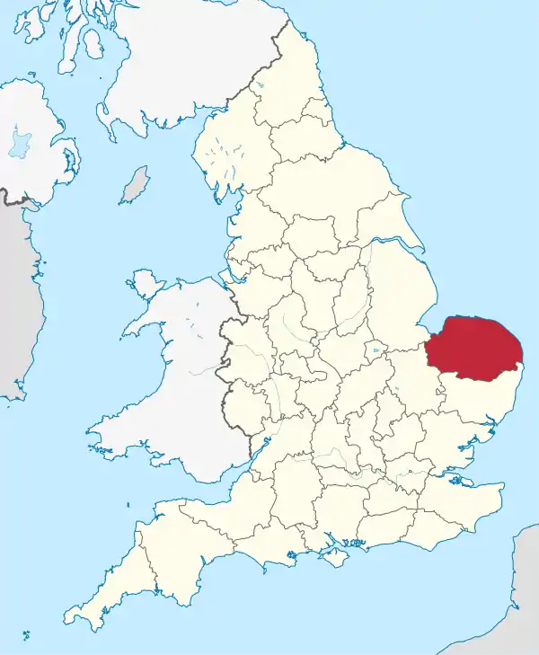 Norfolk (ceremonial county) in England.svg