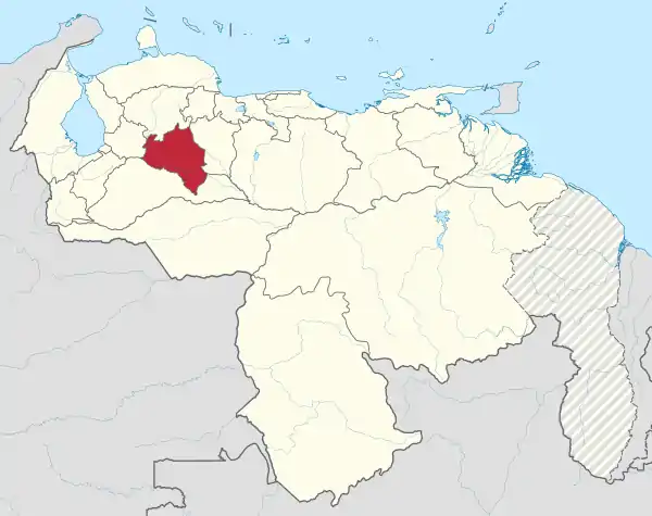 Portuguesa in Venezuela (+claimed).svg