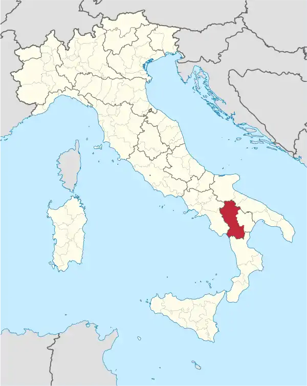 Potenza in Italy.svg