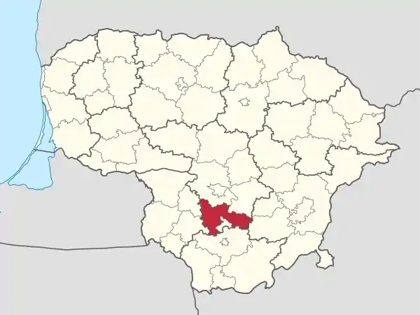Prienai in Lithuania.svg