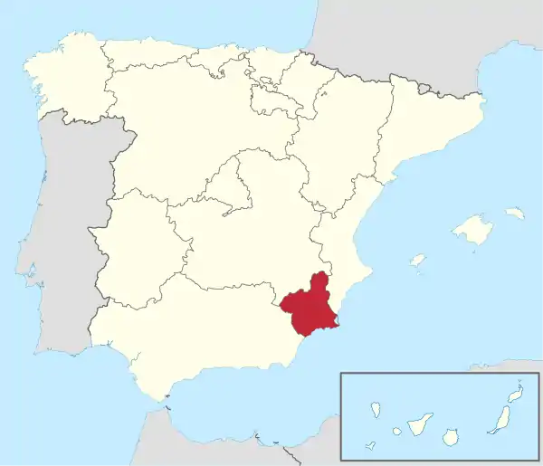Region de Murcia in Spain (including Canarias).svg