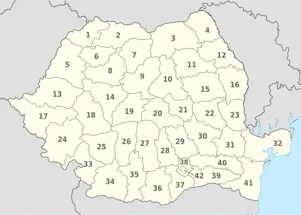 Romania, administrative divisions - Nmbrs.svg