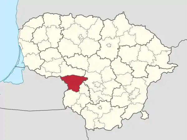 Sakiai in Lithuania.svg