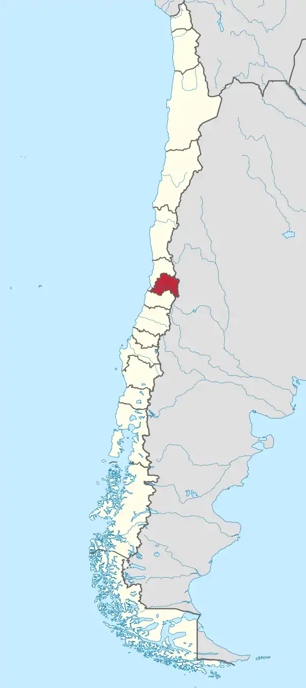 Santiago Metropolitan in Chile.svg