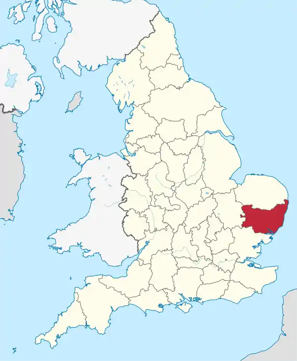 Suffolk (ceremonial county) in England.svg