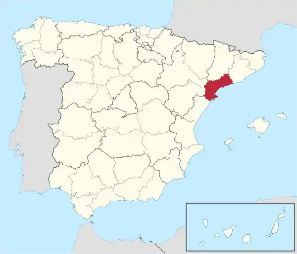Tarragona in Spain (plus Canarias).svg