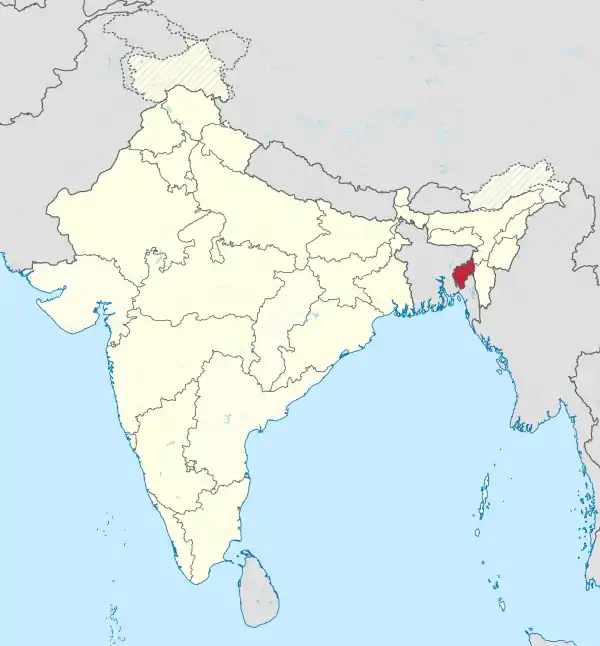 Tripura in India (disputed hatched).svg