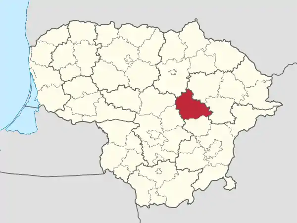 Ukmerge in Lithuania.svg
