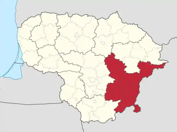Vilnius County in Lithuania.svg