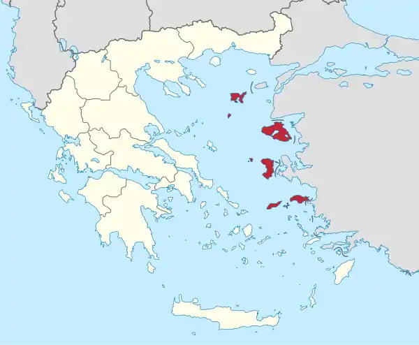 Vorio Egeo in Greece.svg