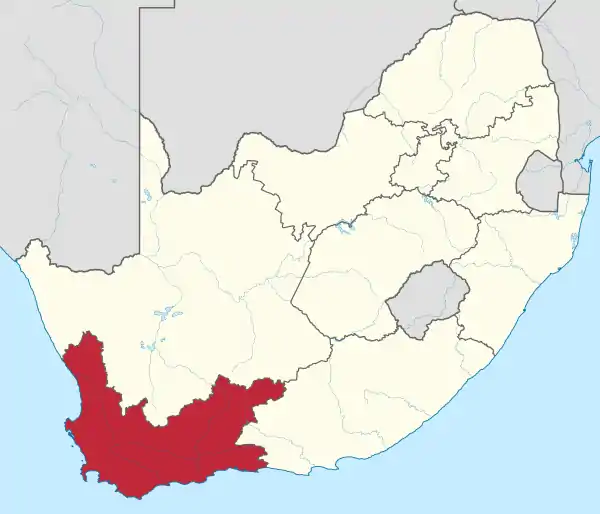 Western Cape in South Africa.svg