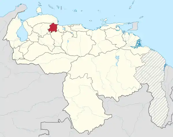 Yaracuy in Venezuela (+claimed).svg