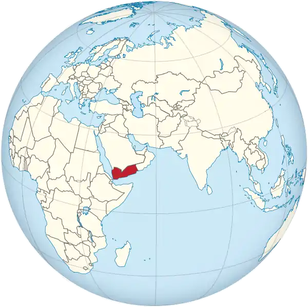 Yemen on the globe (Afro-Eurasia centered).svg