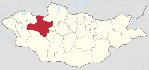 Zavkhan in Mongolia.svg