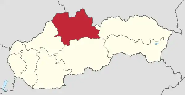 Zilinsky kraj in Slovakia.svg
